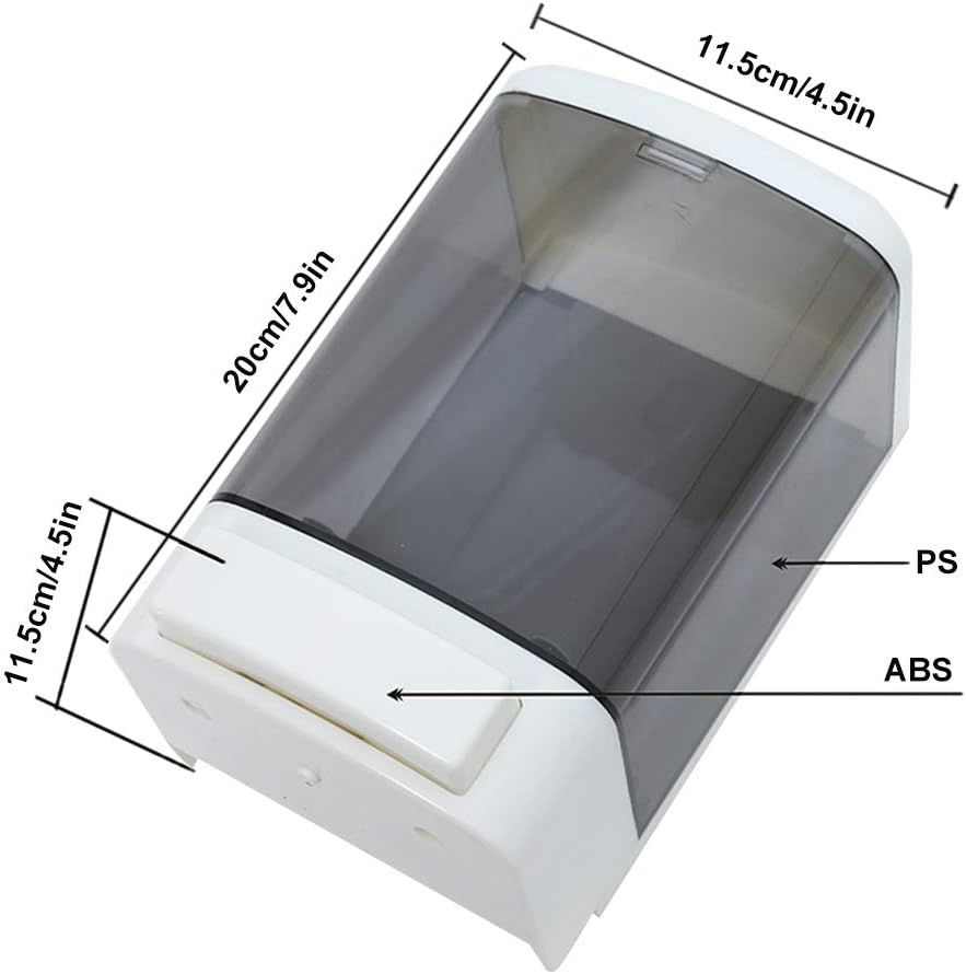 Manual Soap Dispenser Kitchen Bathroom Wall Mounted Commercial for Liquid Containers Shampoo Gel Chamber Plastic - (33.8 oz) 1000ml