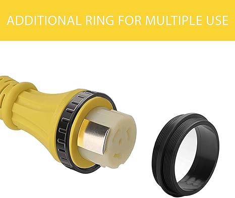 25 ft. 50 amp, heavy duty STW extension cord, 14-50P male and SS2-50R female with swivel lock, 125V/250V for RV trailer, camper, camper, motorhome