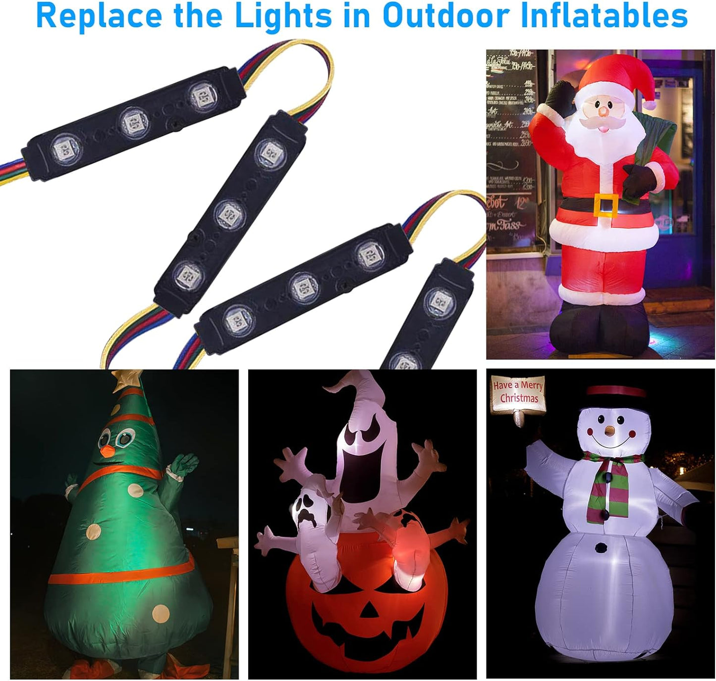 LED Window Lights LED Module Lights Pomelotree Waterproof Storefront Lights Business Decorative Lights 12V 5050 LED Lights for Advertising LED Signs Business Store Light 20FT (2 Packs)
