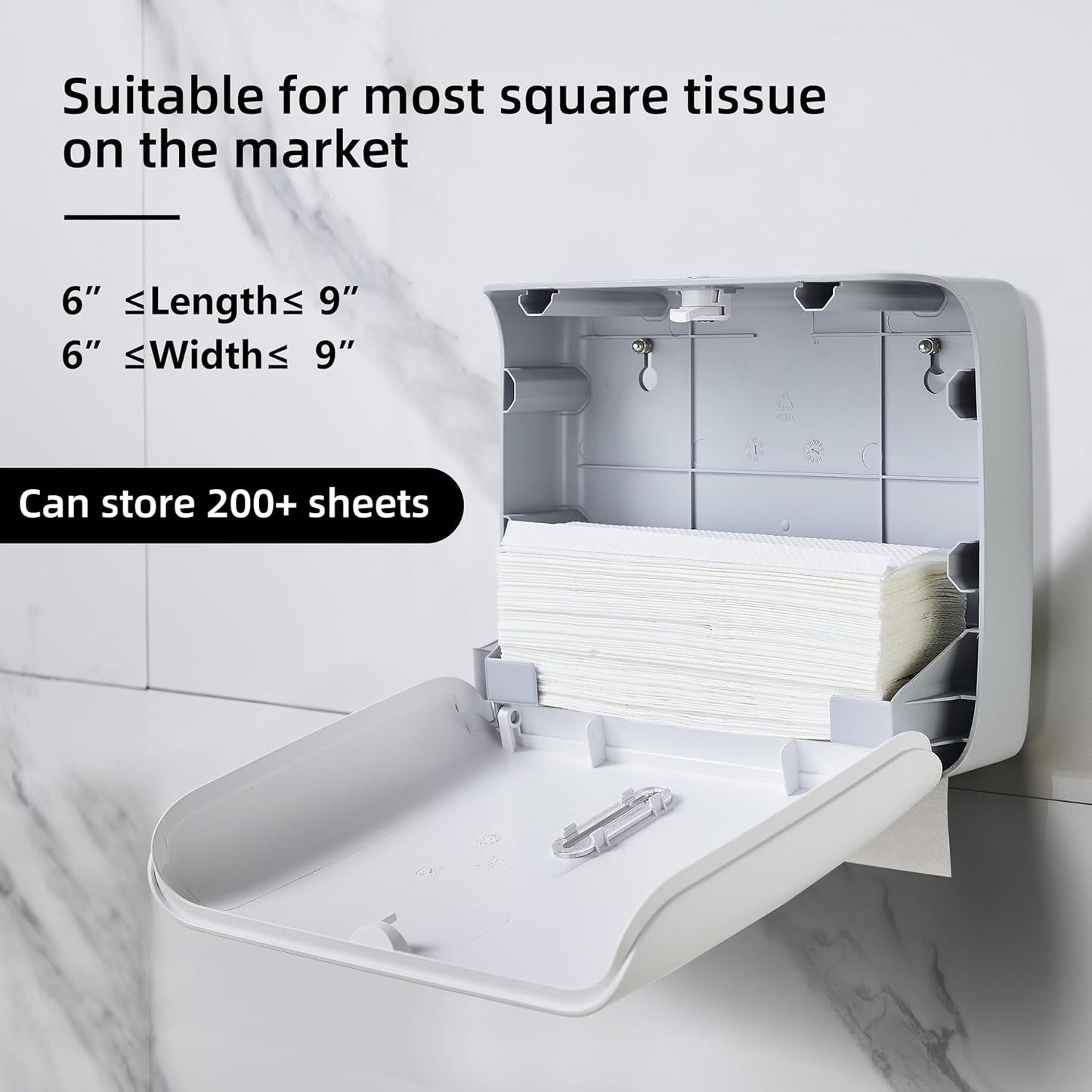 Paper Towel Dispenser Wall Mount Commercial with Lock 1 Pack,Universal Multifold Tri Fold Paper Hand Towel Holder,Compact Toilet Tissue Dispensers for Bathroom Kitchen Office (Silver)