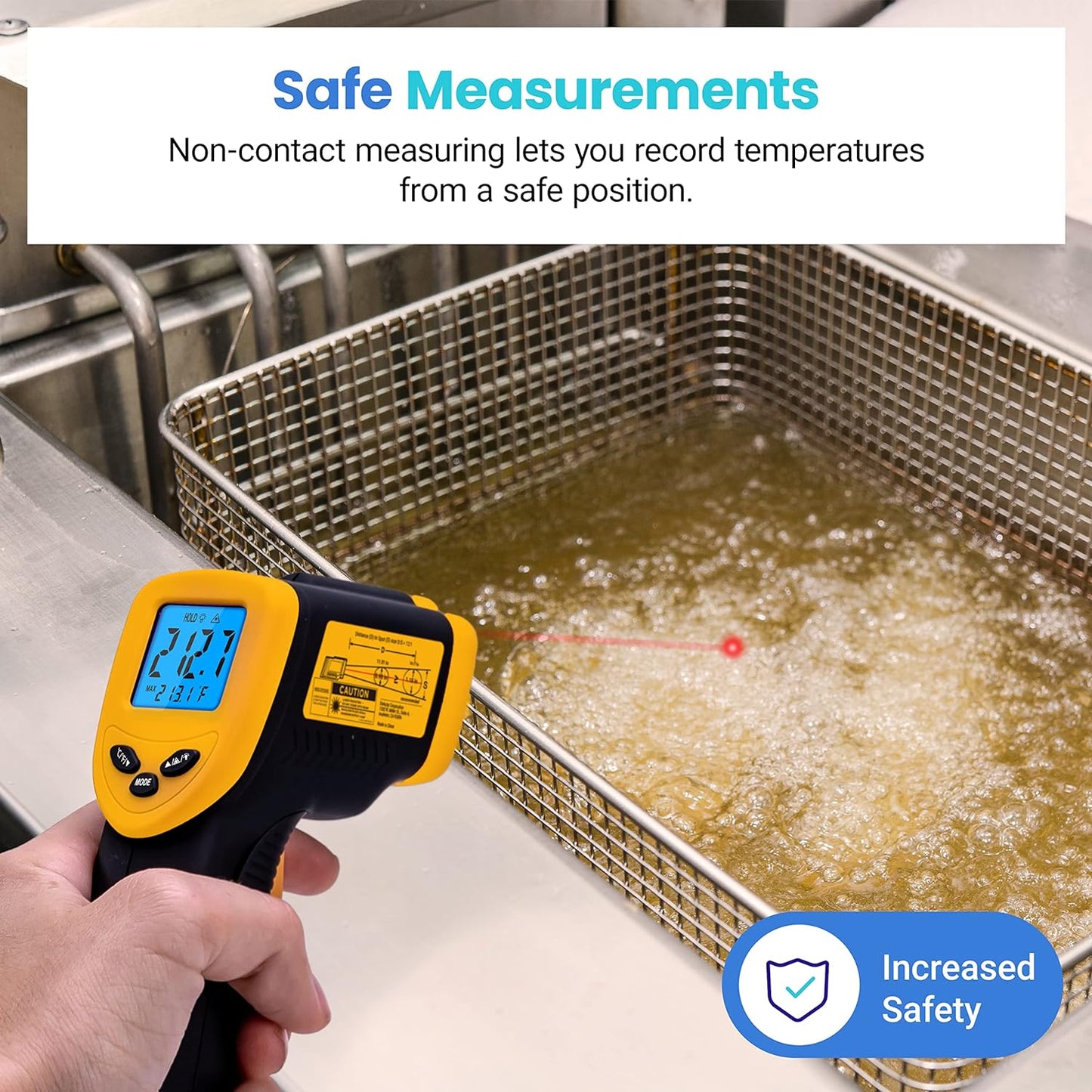 Termómetro infrarrojo Etekcity 774, pistola de temperatura digital IR para alimentos, cocina, barbacoa, horno de pizza, reptiles, accesorios de plancha, pistola de calor para exteriores sin contacto