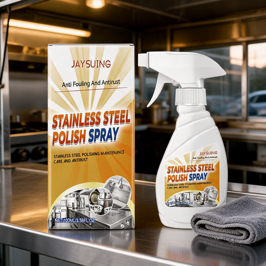 Spray limpiador para acero inoxidable en un food trailer