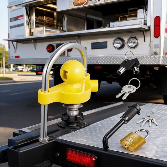 Kit de seguro para enganche en un remolque de comida
